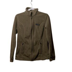 Columbia Olive Green Fleece Zip Jacket - Women's Small